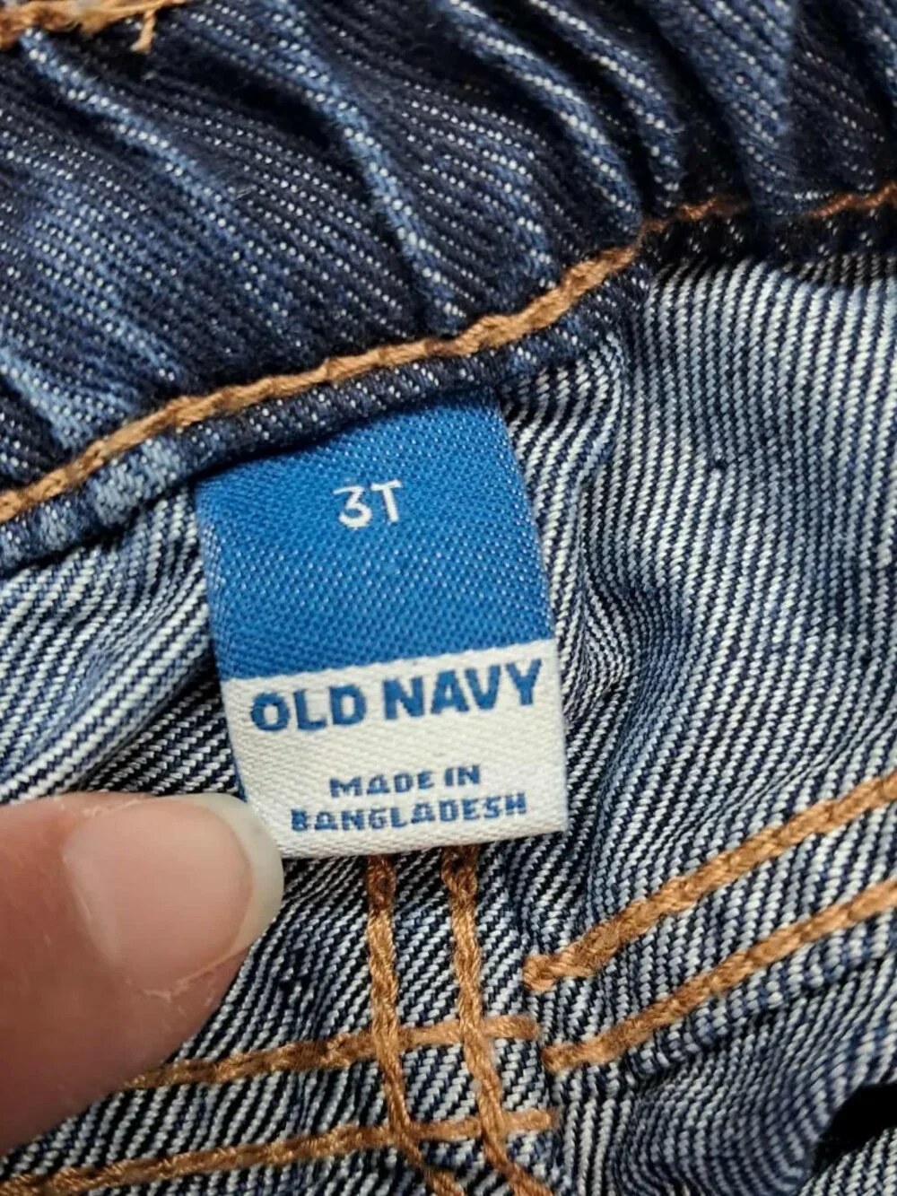 Old Navy Girls Pull-On Denim Shorts Size 3T Elastic Waist Faux Button Jean Short - Picture 4 of 5